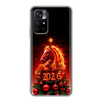 Силиконовый чехол на Xiaomi Poco M4 Pro 5G с принтом Новый год Силиконовый чехол на Xiaomi Poco M4 Pro 5G с принтом Новый год