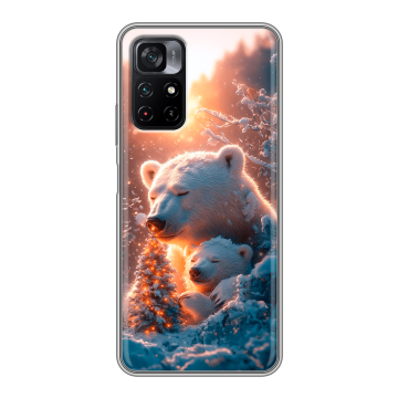 Силиконовый чехол на Xiaomi Poco M4 Pro 5G с принтом Новый год