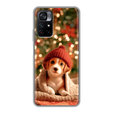 Силиконовый чехол на Xiaomi Poco M4 Pro 5G с принтом Новый год