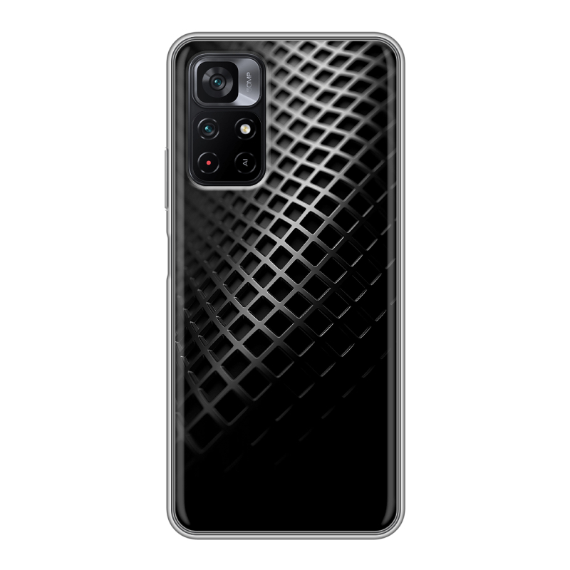 Силиконовый чехол на Xiaomi Poco M4 Pro 5G с принтом Текстура металла Силиконовый чехол на Xiaomi Poco M4 Pro 5G с принтом Текстура металла