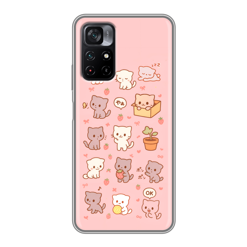 Силиконовый чехол на Xiaomi Poco M4 Pro 5G с принтом Hello Kitty Хелоу Кити Силиконовый чехол на Xiaomi Poco M4 Pro 5G с принтом Hello Kitty Хелоу Кити