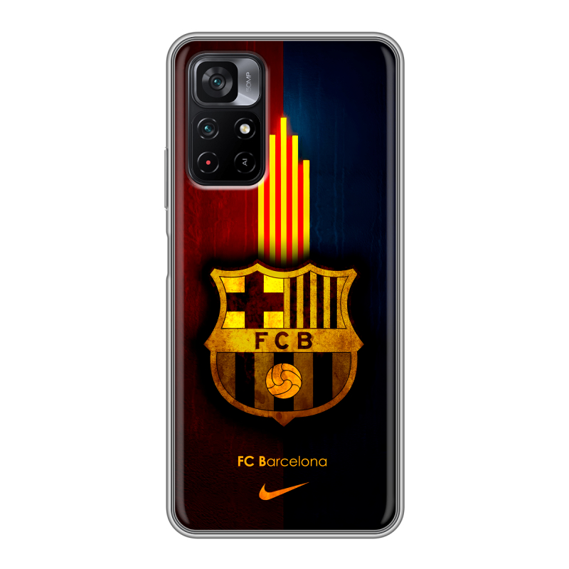 Силиконовый чехол на Xiaomi Poco M4 Pro 5G с принтом Барселона Barcelona Силиконовый чехол на Xiaomi Poco M4 Pro 5G с принтом Барселона Barcelona