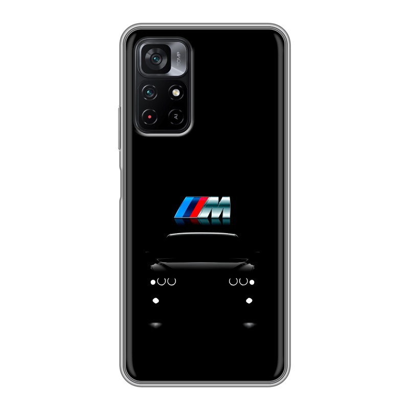 Силиконовый противоударный чехол на Xiaomi Poco M4 Pro 5G с принтом БМВ BMW Силиконовый противоударный чехол на Xiaomi Poco M4 Pro 5G с принтом БМВ BMW