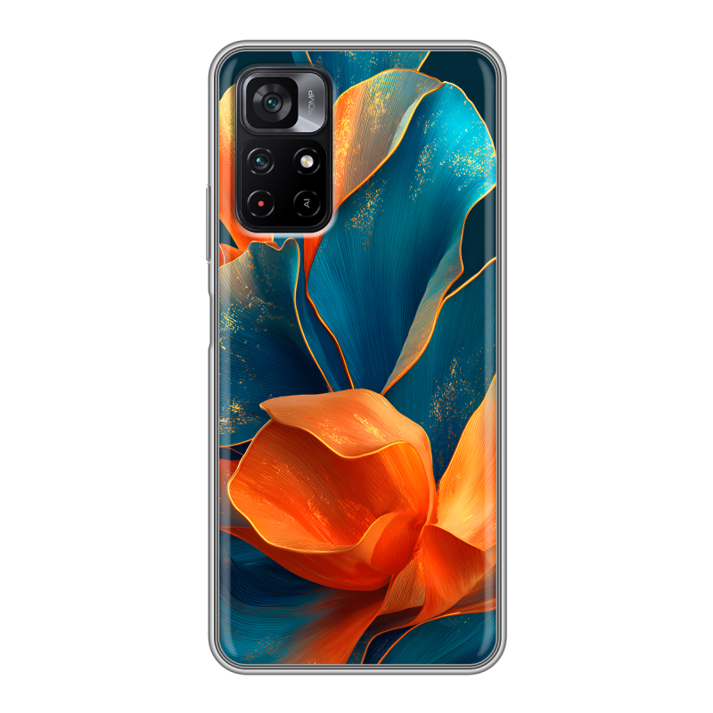 Силиконовый чехол на Xiaomi Poco M4 Pro 5G с принтом Цветы Силиконовый чехол на Xiaomi Poco M4 Pro 5G с принтом Цветы