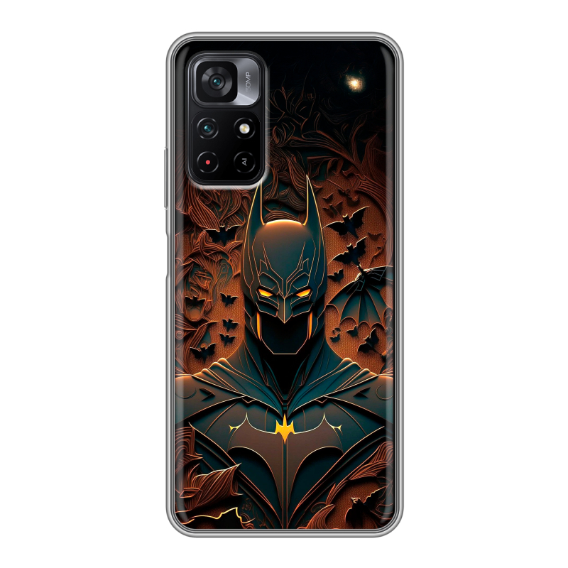 Силиконовый чехол на Xiaomi Poco M4 Pro 5G с принтом Batman Бэтмен Силиконовый чехол на Xiaomi Poco M4 Pro 5G с принтом Batman Бэтмен