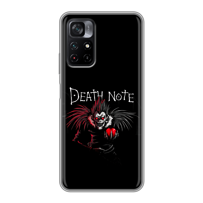 Силиконовый чехол на Xiaomi Poco M4 Pro 5G с принтом Death note Тетрадь смерти Силиконовый чехол на Xiaomi Poco M4 Pro 5G с принтом Death note Тетрадь смерти