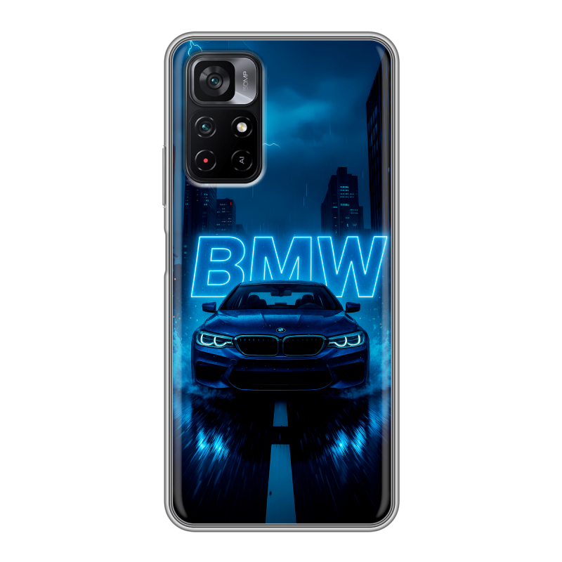 Силиконовый чехол на Xiaomi Poco M4 Pro 5G с принтом BMW БМВ Силиконовый чехол на Xiaomi Poco M4 Pro 5G с принтом BMW БМВ