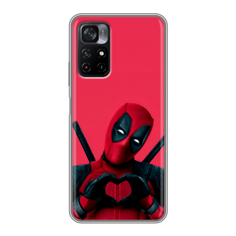 Силиконовый чехол на Xiaomi Poco M4 Pro 5G с принтом Дедпул Deadpool Силиконовый чехол на Xiaomi Poco M4 Pro 5G с принтом Дедпул Deadpool