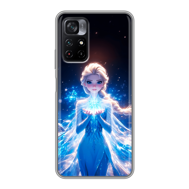 Силиконовый чехол на Xiaomi Poco M4 Pro 5G с принтом Холодное сердце Frozen Силиконовый чехол на Xiaomi Poco M4 Pro 5G с принтом Холодное сердце Frozen