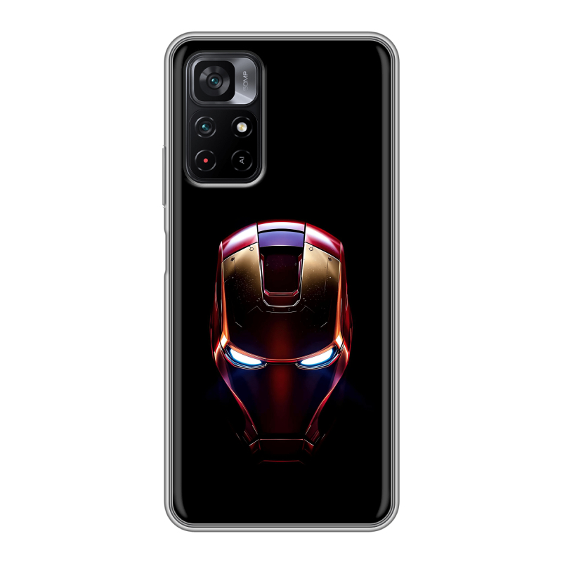 Силиконовый чехол на Xiaomi Poco M4 Pro 5G с принтом IronMan Железный человек Силиконовый чехол на Xiaomi Poco M4 Pro 5G с принтом IronMan Железный человек