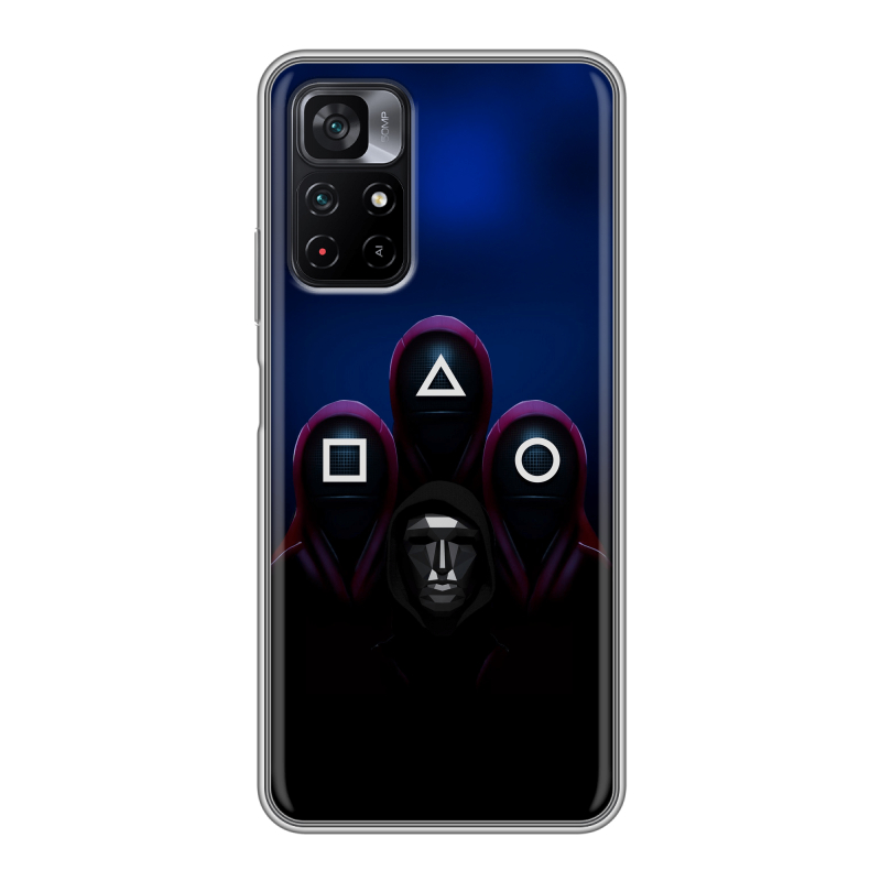 Силиконовый чехол на Xiaomi Poco M4 Pro 5G с принтом Игра Кальмара Силиконовый чехол на Xiaomi Poco M4 Pro 5G с принтом Игра Кальмара
