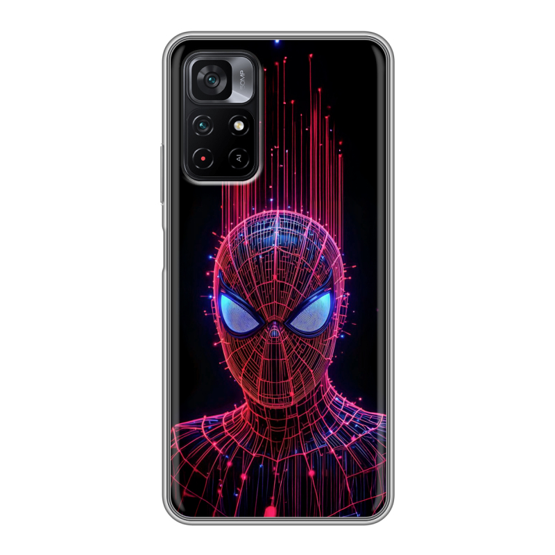 Силиконовый чехол на Xiaomi Poco M4 Pro 5G с принтом Spiderman Человек паук Силиконовый чехол на Xiaomi Poco M4 Pro 5G с принтом Spiderman Человек паук