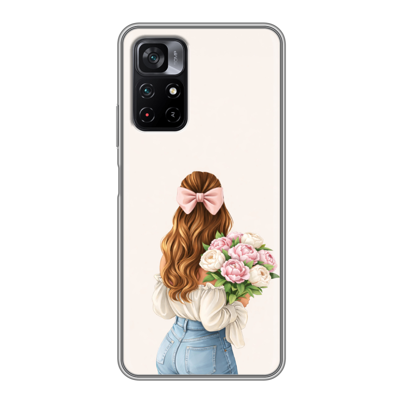 Силиконовый чехол на Xiaomi Poco M4 Pro 5G с принтом женский Силиконовый чехол на Xiaomi Poco M4 Pro 5G с принтом женский
