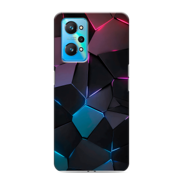 Силиконовый чехол на Realme GT Neo 2 с принтом Геометрия неона Силиконовый чехол на Realme GT Neo 2 с принтом Геометрия неона