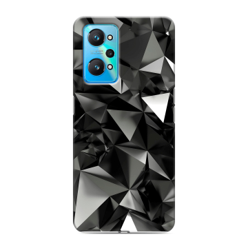 Силиконовый чехол на Realme GT Neo 2 с принтом Черные кристаллы Силиконовый чехол на Realme GT Neo 2 с принтом Черные кристаллы
