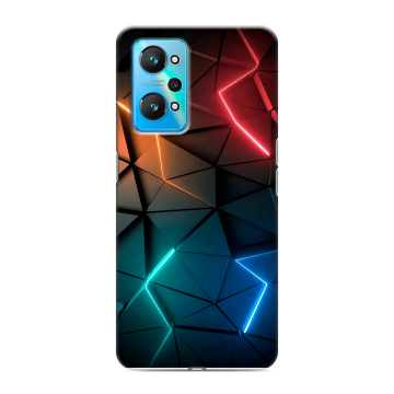 Силиконовый чехол на Realme GT Neo 2 с принтом Абстракция неон Силиконовый чехол на Realme GT Neo 2 с принтом Абстракция неон