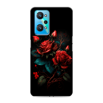 Силиконовый чехол на Realme GT Neo 2 с принтом Розы красные