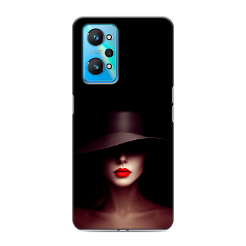 Силиконовый чехол на Realme GT Neo 2 с принтом Девушка в шляпе