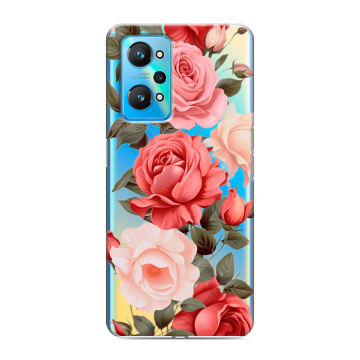 Силиконовый чехол на Realme GT Neo 2 с принтом Розы Силиконовый чехол на Realme GT Neo 2 с принтом Розы