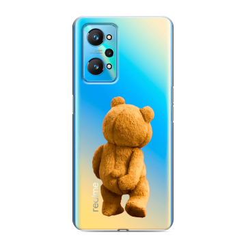 Силиконовый чехол на Realme GT Neo 2 с принтом Медведь