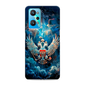 Силиконовый чехол на Realme GT Neo 2 с принтом Герб флаг России