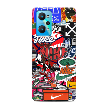 Силиконовый чехол на Realme GT Neo 2 с принтом Найк Nike яркий