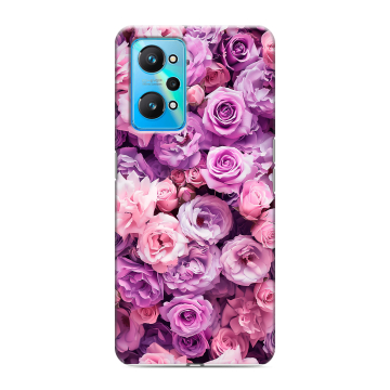 Силиконовый чехол на Realme GT Neo 2 с принтом лавандовые розы