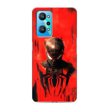 Силиконовый чехол на Realme GT Neo 2 с принтом человек паук spiderman