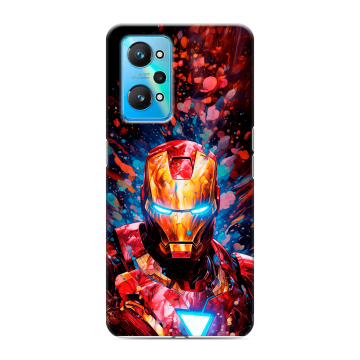 Силиконовый чехол на Realme GT Neo 2 с принтом Железный человек Ironman