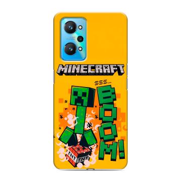 Силиконовый чехол на Realme GT Neo 2 с принтом Майнкрафт Minecraft