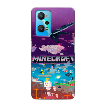 Силиконовый чехол на Realme GT Neo 2 с принтом Майнкрафт Minecraft