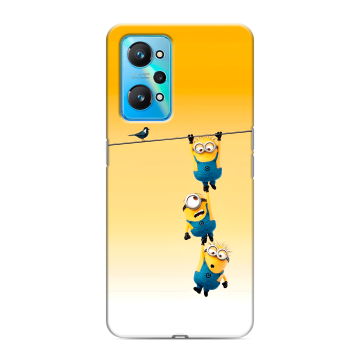 Силиконовый чехол на Realme GT Neo 2 с принтом Миньоны