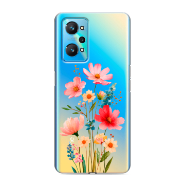 Силиконовый чехол на Realme GT Neo 2 с принтом Цветы