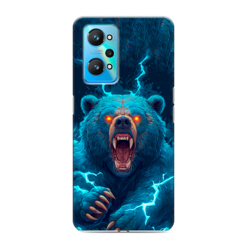 Силиконовый чехол на Realme GT Neo 2 с принтом Медведь