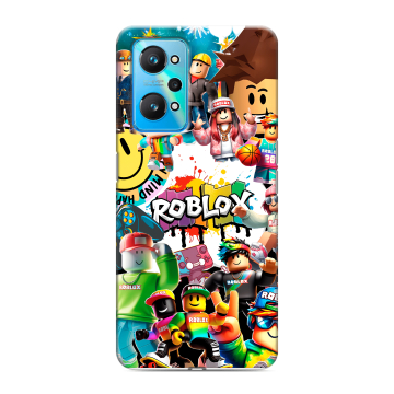 Силиконовый чехол на Realme GT Neo 2 с принтом Roblox Роблокс Силиконовый чехол на Realme GT Neo 2 с принтом Roblox Роблокс