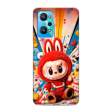 Силиконовый чехол на Realme GT Neo 2 с принтом Labubu Лабубу