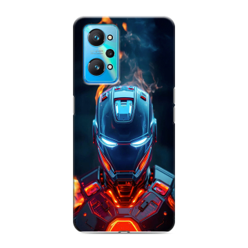 Силиконовый чехол на Realme GT Neo 2 с принтом IronMan Железный человек