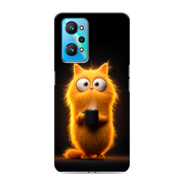 Силиконовый чехол на Realme GT Neo 2 с принтом Смешной кот