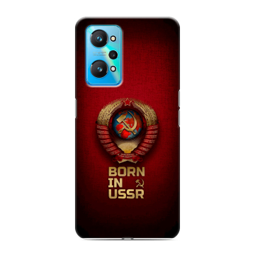 Силиконовый чехол на Realme GT Neo 2 с принтом Флаг Герб СССР