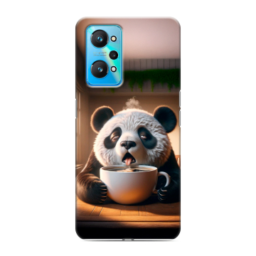 Силиконовый чехол на Realme GT Neo 2 с принтом смешная панда Силиконовый чехол на Realme GT Neo 2 с принтом смешная панда