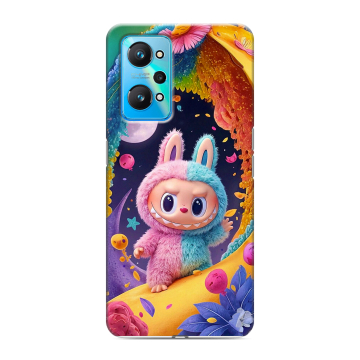 Силиконовый чехол на Realme GT Neo 2 с принтом Labubu Лабубу