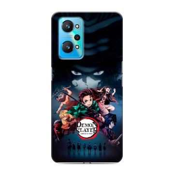 Силиконовый чехол на Realme GT Neo 2 с принтом Demon Slayer Клинок рассекающий демонов
