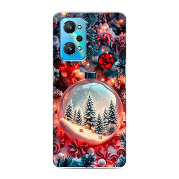 Силиконовый чехол на Realme GT Neo 2 с принтом Новый год