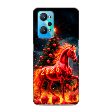Силиконовый чехол на Realme GT Neo 2 с принтом Новый год