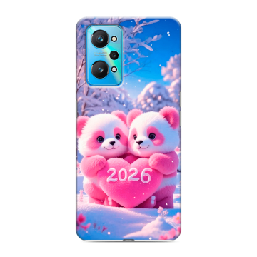Силиконовый чехол на Realme GT Neo 2 с принтом Новый год