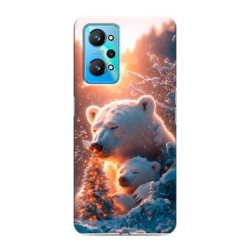 Силиконовый чехол на Realme GT Neo 2 с принтом Новый год