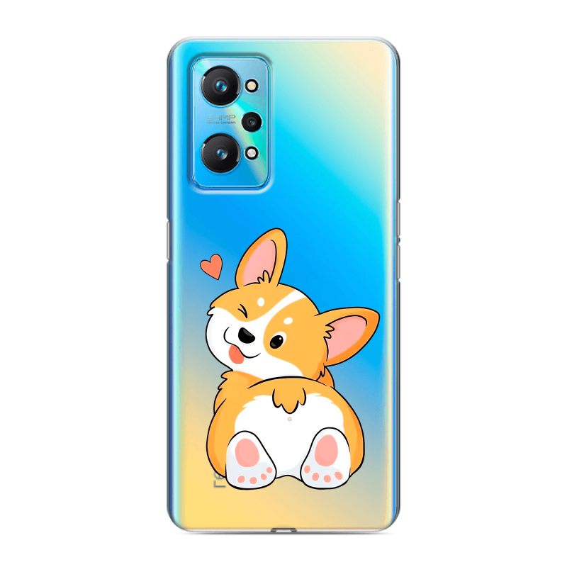 Силиконовый чехол на Realme GT Neo 2 с принтом Корги Силиконовый чехол на Realme GT Neo 2 с принтом Корги