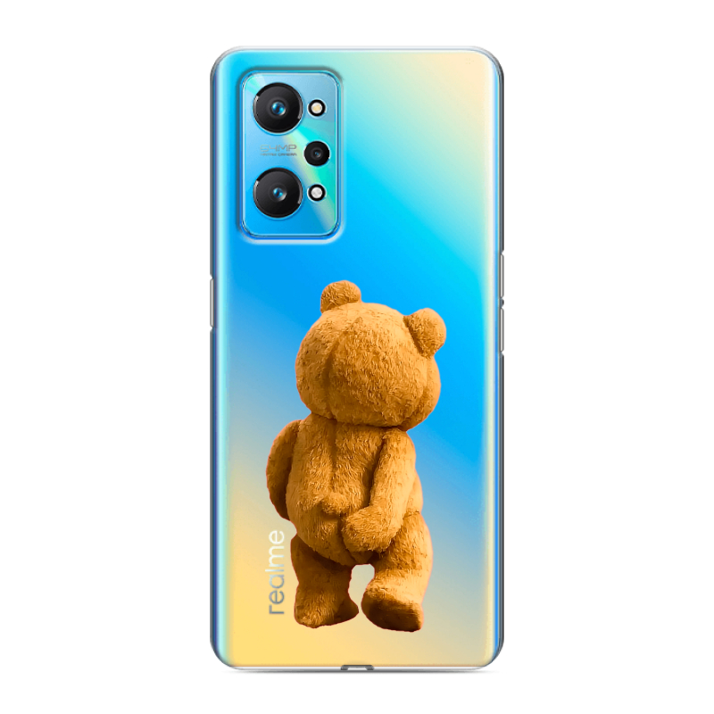 Силиконовый чехол на Realme GT Neo 2 с принтом Медведь Силиконовый чехол на Realme GT Neo 2 с принтом Медведь