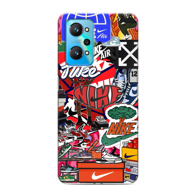 Силиконовый чехол на Realme GT Neo 2 с принтом Найк Nike яркий Силиконовый чехол на Realme GT Neo 2 с принтом Найк Nike яркий