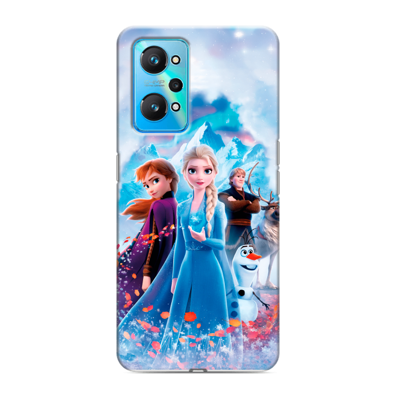 Силиконовый чехол на Realme GT Neo 2 с принтом Холодное сердце Frozen Силиконовый чехол на Realme GT Neo 2 с принтом Холодное сердце Frozen